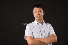 Studio portrait of Bingnan Mu, Graduate Research Assistant, Textiles, Merchandising and Fashion Desi