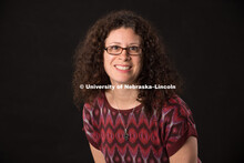 Studio portrait of Claire Nicholas, Assistant Professor, Textiles, Merchandising and Fashion Design.