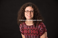 Studio portrait of Claire Nicholas, Assistant Professor, Textiles, Merchandising and Fashion Design.