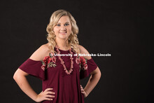 Studio portrait of Katelyn Sorensen, Graduate Research Assistant, Textiles, Merchandising and Fashio