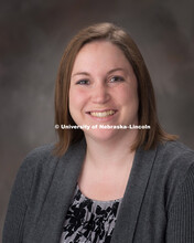 Studio portrait of Crystal Stiles, Assistant Geoscientist, School of Natural Resources. August 29, 2