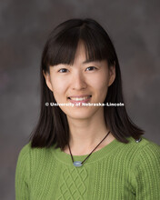 Studio portrait of Shanshan Deng, Project Manager for Bureau of Sociological Research. August 30, 20