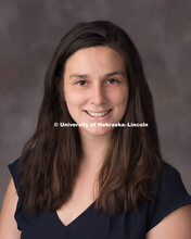 Studio portrait of Gertrude Gauthier, Extension Educator. New Faculty Orientation. August 16, 2017. 