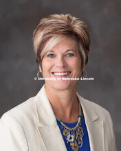 Studio portrait of Shelley Harrold, Administrative Associate at Central Administration. October 3, 2