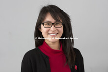 Studio portrait of Qian Ning Fam (Alice), Admissions Counselor for Office of Admissions. October 17,