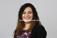 Studio portrait of Lynnette Sallinger, Campus Visits Assistant Coordinator for Office of Admissions.