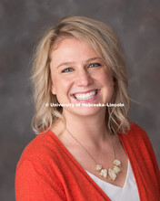 Studio portrait of Jessi Atha, Career Services. October 23, 2017. 
