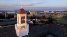 Love Library cupola at sunset. November 15, 2017. 