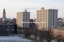 Cather and Pound Residence Halls implosion. December 22, 2017. 