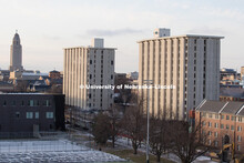 Cather and Pound Residence Halls implosion. December 22, 2017. 