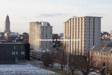 Cather and Pound Residence Halls implosion. December 22, 2017. 