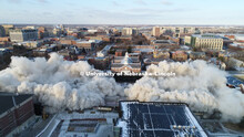 Cather and Pound Residence Halls implosion. December 22, 2017. 