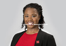 Studio portrait of Susie Brown, Admissions. February 12, 2018. 