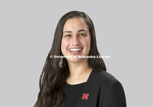 Studio portrait of Jena Mendoza, Admissions. February 12, 2018. 