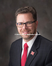 Studio portrait of Jonathan (Josh) Overocker, Associate Vice Chancellor for Student Affairs. Februar