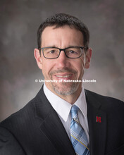 Studio portrait of Daniel Linzell, Volte-Keegan Professor and Chair, College of Engineering. March 1