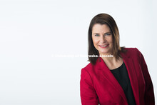 Studio portrait of Frauke Hachtmann, Associate Dean and Professor, College of Journalism and Mass Co