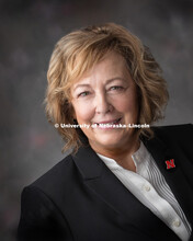 Studio portrait of Laurie Bellows, Vice Chancellor for Student Affairs. March 28, 2018. 
