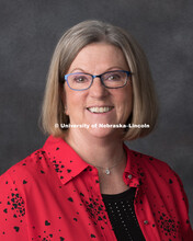 Studio portrait of Connie Wieser, Operations Support, Sponsored Programs. April 4, 2018. 