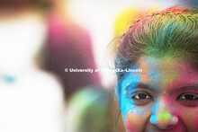 Students celebrate Holi, the Indian festival of spring, colors and celebration. Students tossed colo
