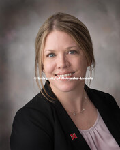 Studio portrait of Becky Zavala, Assistant Vice Chancellor for Research for the Office of Research. 
