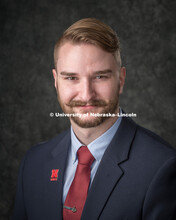 Studio portrait of Davis Podany, Assistant Director for New Media and Technology. College of Busines