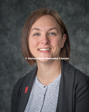Studio portrait of Katie Sewell, Assistant Director of Career Services. College of Business. April 1
