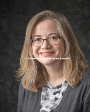 Studio portrait of Elizabeth Strogoff, Administrative Support Associate. College of Business. April 