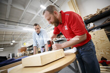 Museum Design students build a museum display at NIC Makerspace, honoring virologist Myron Brakke an