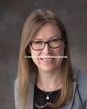 Studio portrait of Amy Silvester-Brooks, Project Manager for the Office of Research and Economic Dev