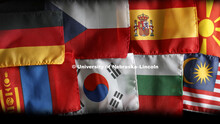 Flags of Fulbright students. April 20, 2018. 