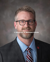Studio portrait of Jack Dohrman, Interim Space Manager. May 15, 2018. 