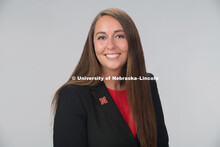 Studio portrait of Jenna Brendle, Admissions. June 12, 2018. 