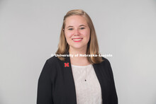 Studio portrait of Jaime DeTour, Admissions. June 12, 2018. 