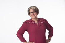 Studio portrait of Kris Scanlon, Career Development Specialist for the College of Journalism and Mas