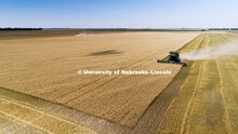 Aerials of Wheat Harvest in Perkins County Nebraska. July 10, 2018. 