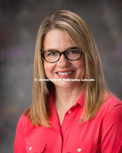 Studio portrait of Shari Stenberg, English Professor for the College of Arts and Sciences, Acting Di