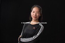 Studio portrait of Bianrong Wang, Textiles, Merchandising, and Fashion Design. August 6, 2018. 