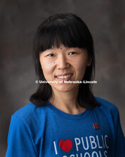 Studio portrait of Wang Li, Teacher, Confucius Institute. August 6, 2018. 