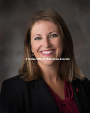 Studio portrait of Danni Gilbert, Associate Professor, Glenn Korff School of Music. New Faculty. Aug