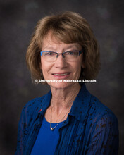 Studio portrait of Deneice Steinmeyer, Staff Assistant, Chemistry. August 9, 2018. 