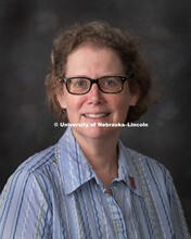 Studio portrait of Martha Morton, Research Associate Professor, Chemistry. August 9, 2018. 