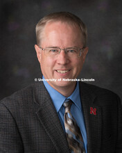 Studio portrait of David Hage, Professor, Chemistry. August 9, 2018. 