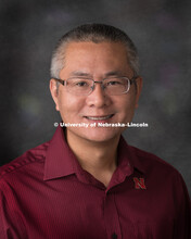 Studio portrait of Hui Li, Associate Professor, Chemistry. August 9, 2018. 
