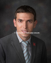 Studio portrait of Alexander Sinitskii, Associate Professor, Chemistry. August 9, 2018. 