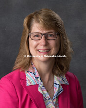Studio portrait of Arlean Crossgrove, Central Administration. August 10, 2018. 