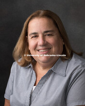 Studio portrait of Anne Mulligan, Central Administration. August 10, 2018. 