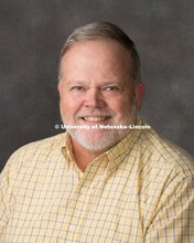 Studio portrait of Scott Pyle, Central Administration. August 10, 2018. 