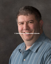 Studio portrait of Seth Swanson, Central Administration. August 10, 2018. 
