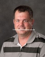 Studio portrait of Eric Zoz, Central Administration. August 10, 2018. 